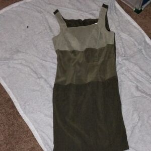 Elegant Olive Green Dress